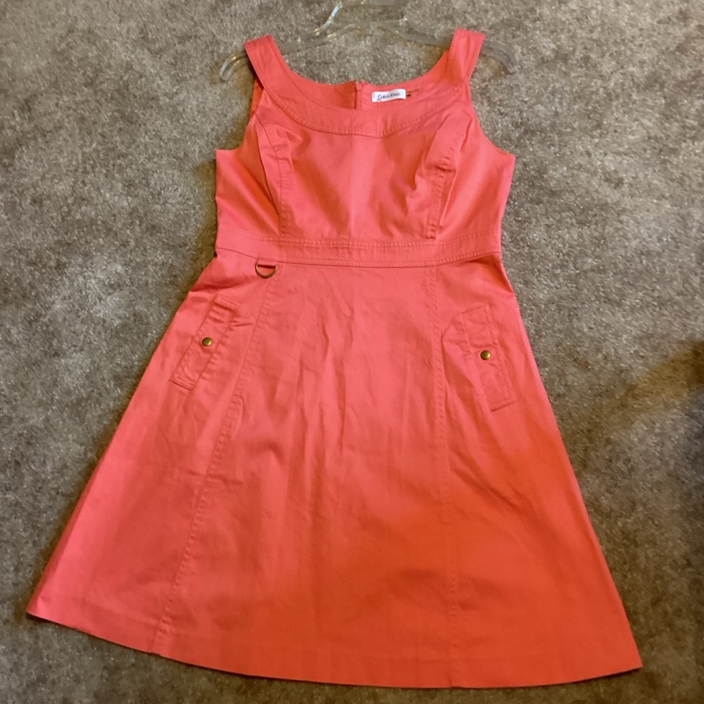 Calvin Klein salmon colored Dress 12 P